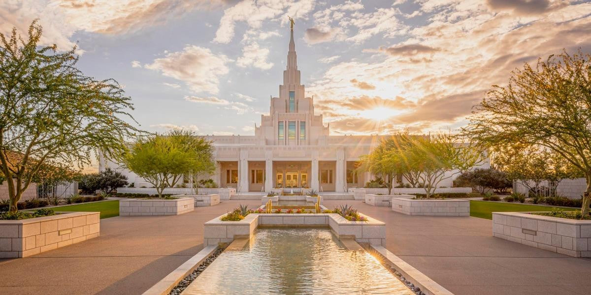 Phoenix Temple Golden Reflections Gallery Wrap