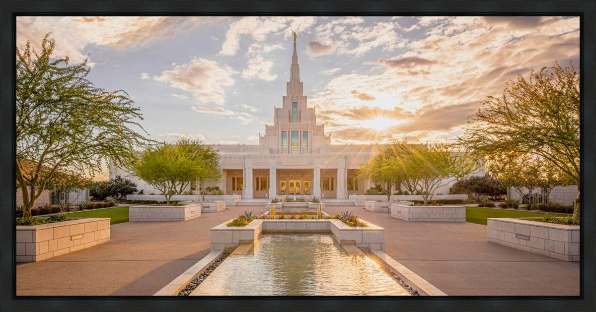 Phoenix Temple Golden Reflections Gallery Wrap