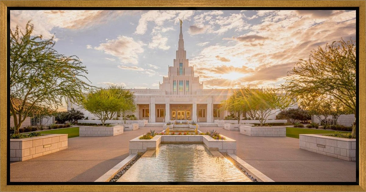 Phoenix Temple Golden Reflections Gallery Wrap