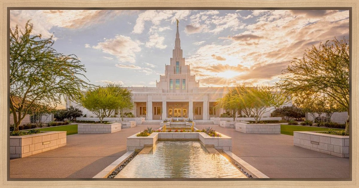 Phoenix Temple Golden Reflections Gallery Wrap