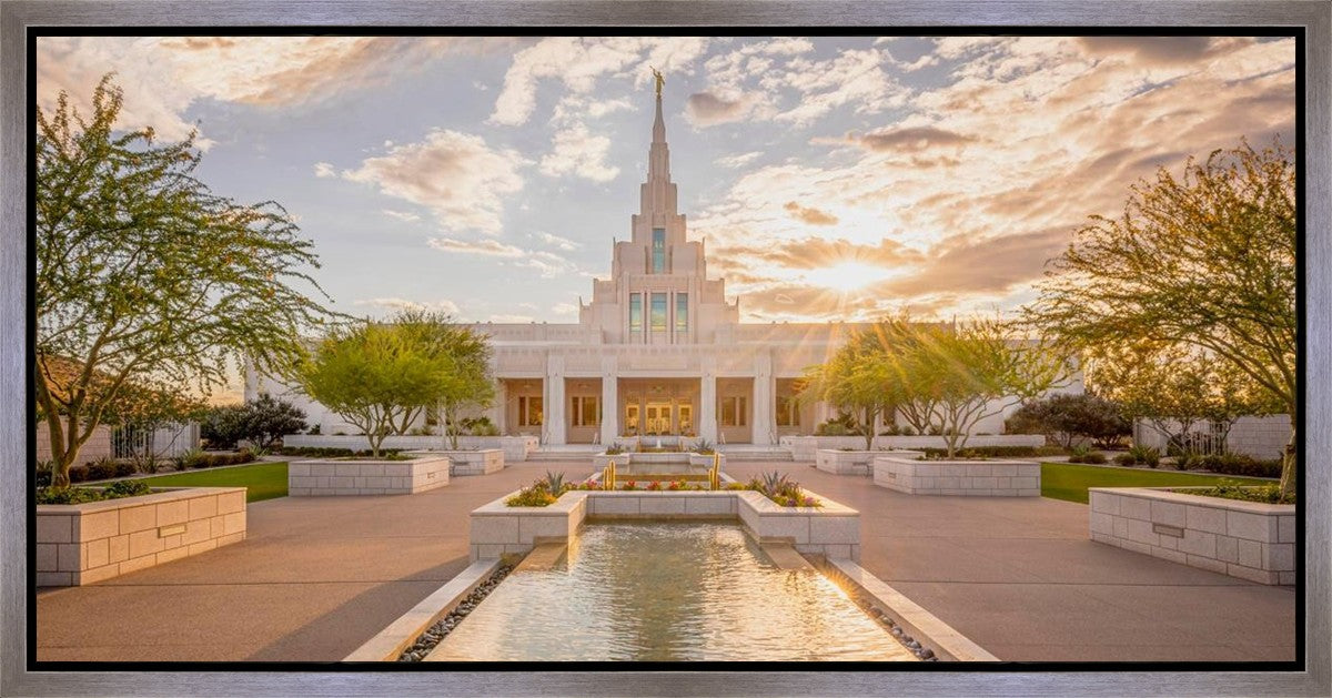 Phoenix Temple Golden Reflections Gallery Wrap