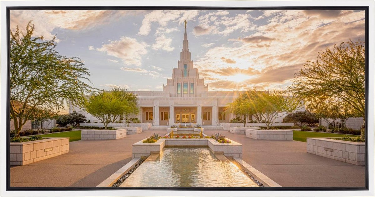 Phoenix Temple Golden Reflections Gallery Wrap