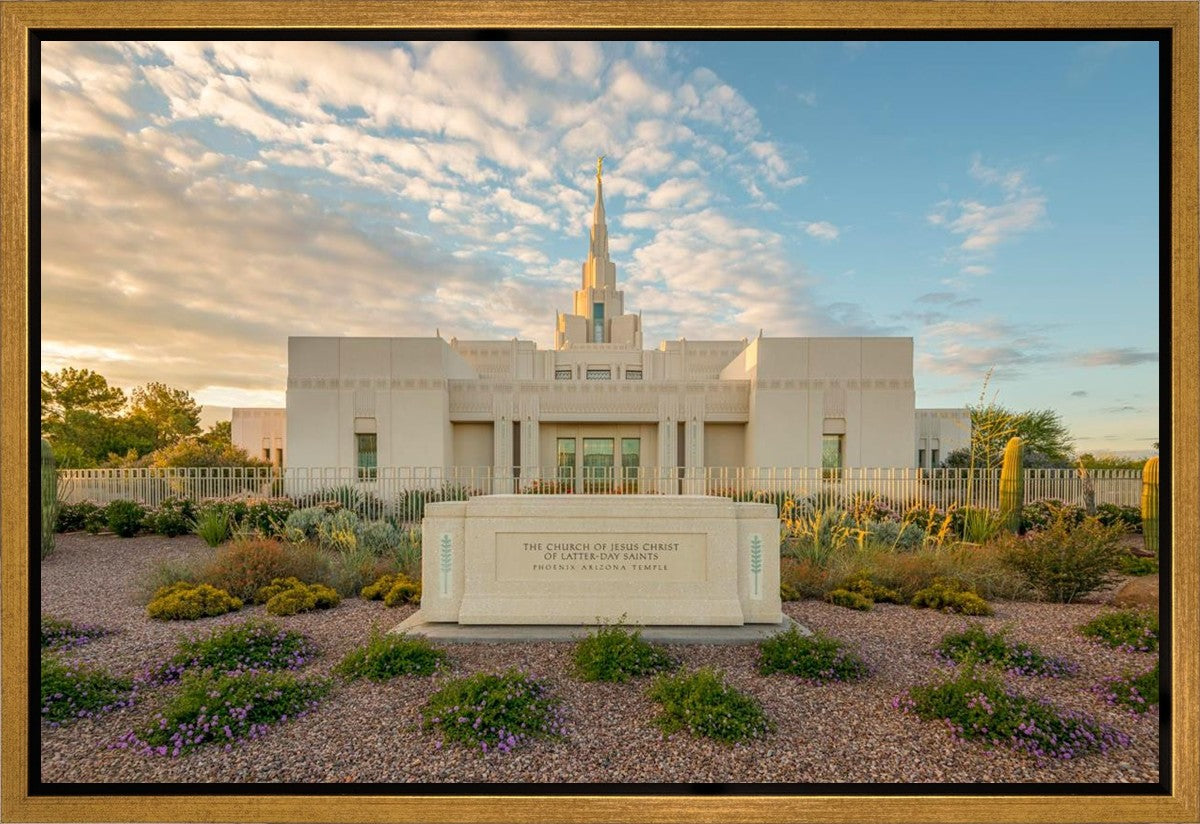 Phoenix Temple Golden Foundations Gallery Wrap
