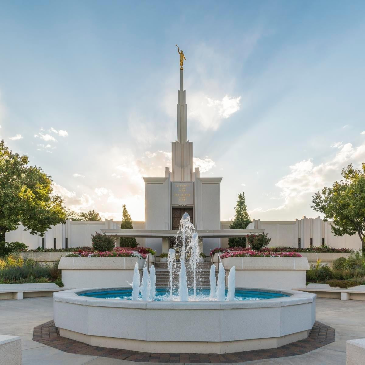 Denver Temple Eternal Fountain Gallery Wrap