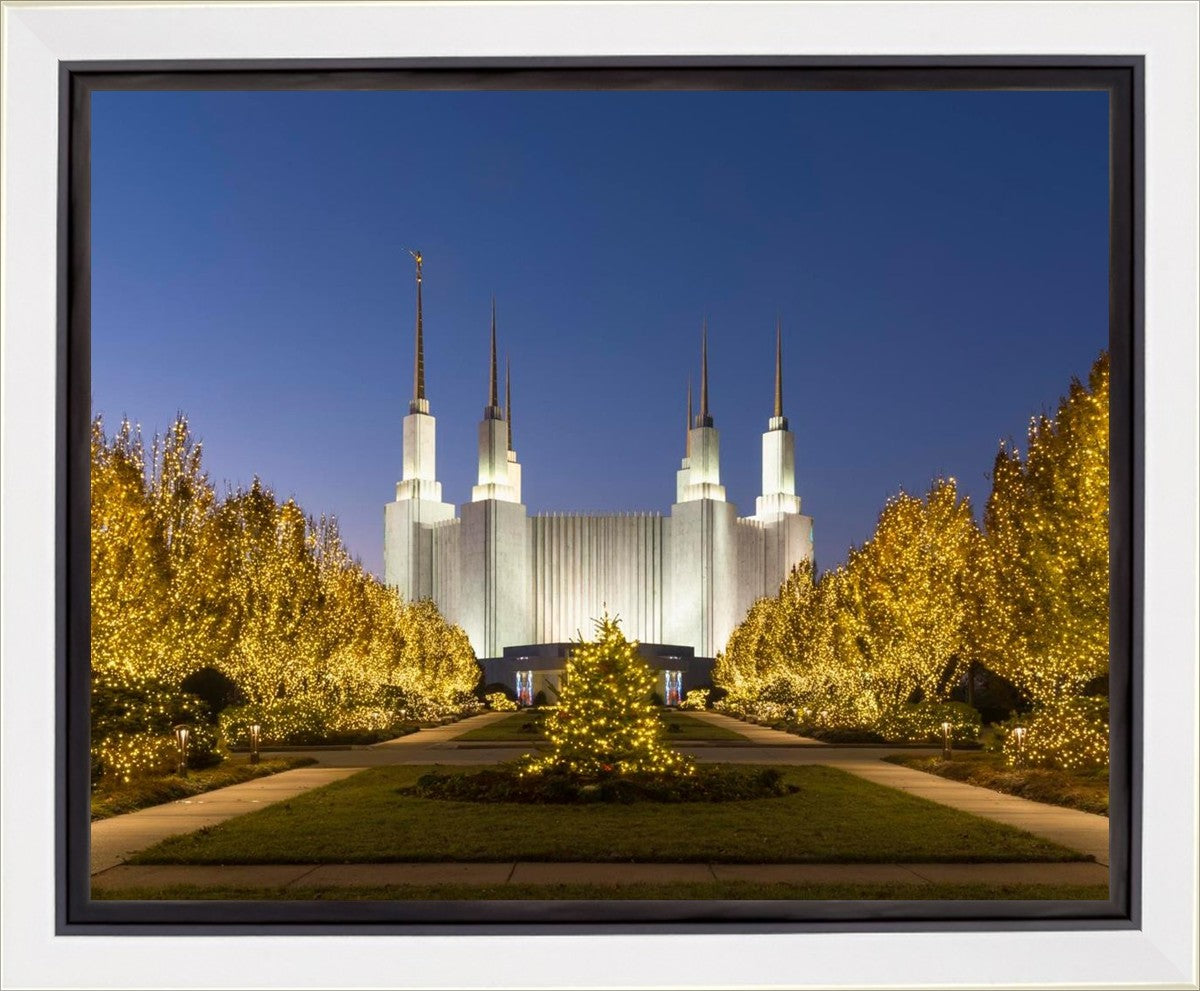 Washington DC Golden Christmas Gallery Wrap