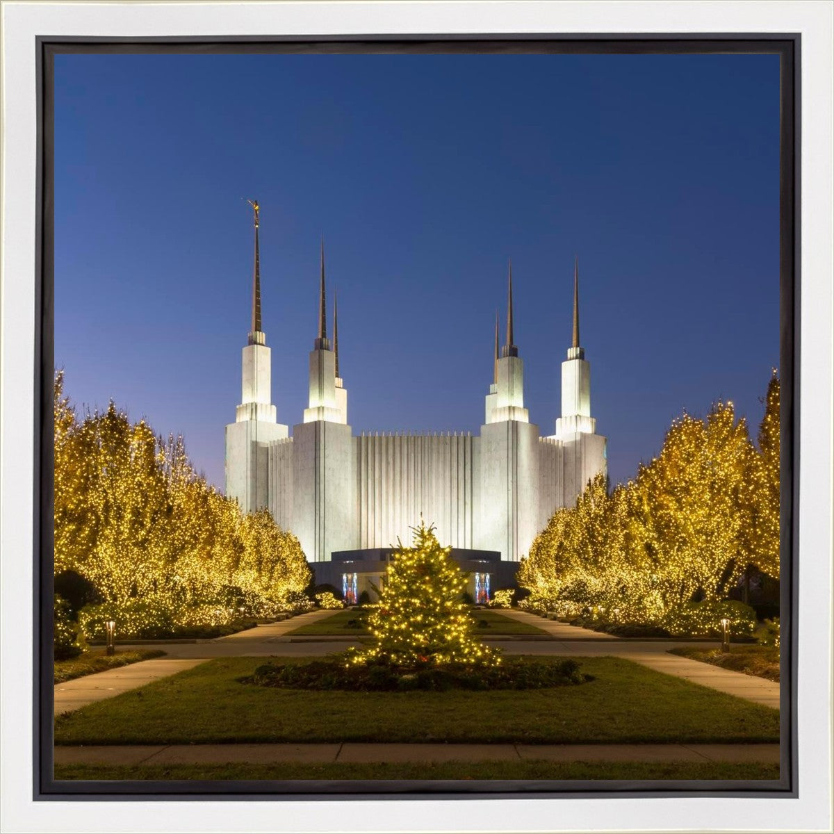 Washington DC Golden Christmas Gallery Wrap