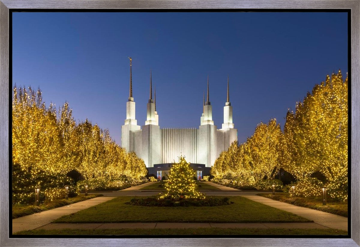 Washington DC Golden Christmas Gallery Wrap