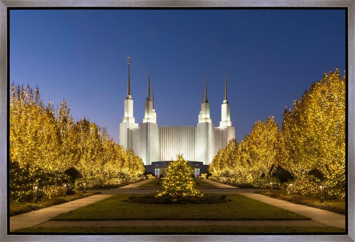 Washington DC Golden Christmas Gallery Wrap