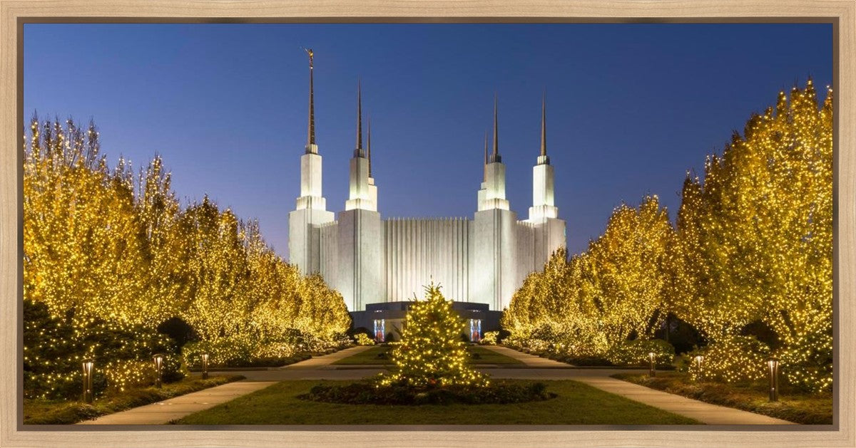 Washington DC Golden Christmas Gallery Wrap