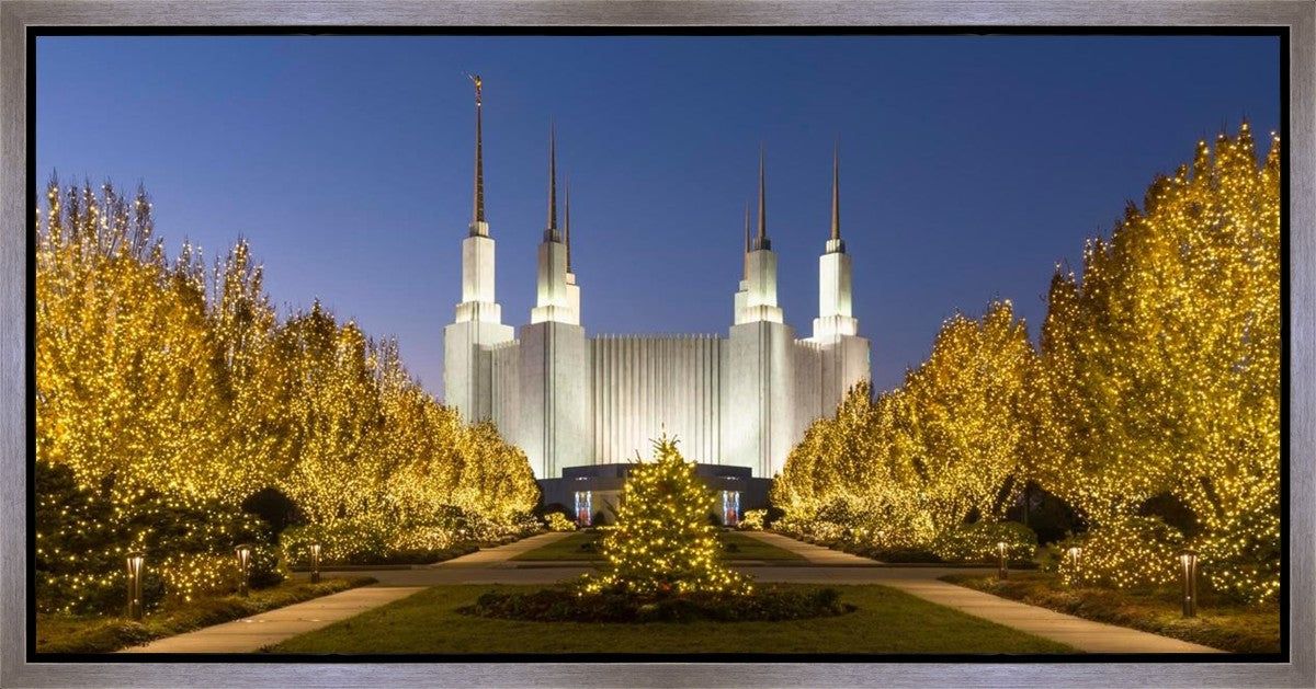 Washington DC Golden Christmas Gallery Wrap