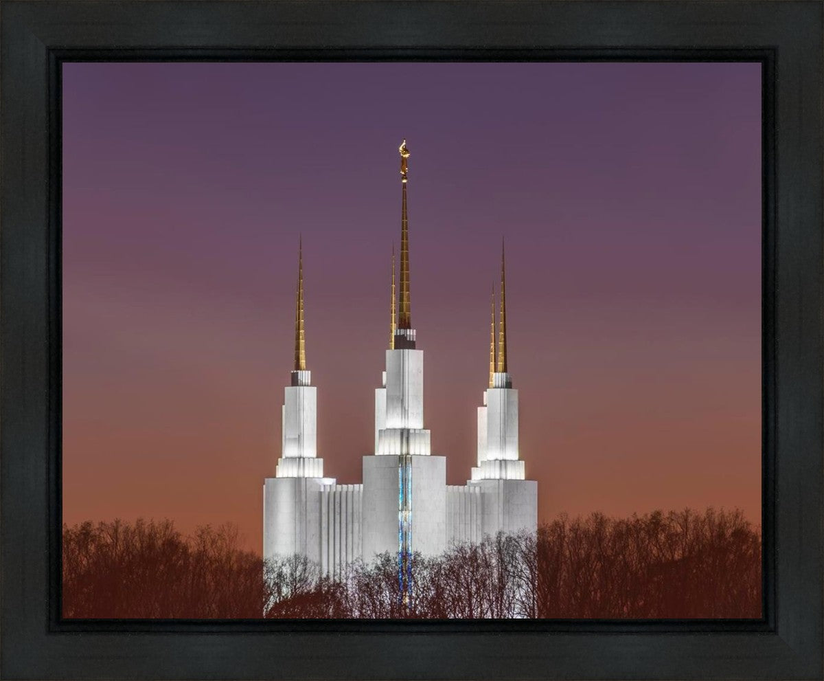 Washington DC Temple Evening Glow Gallery Wrap