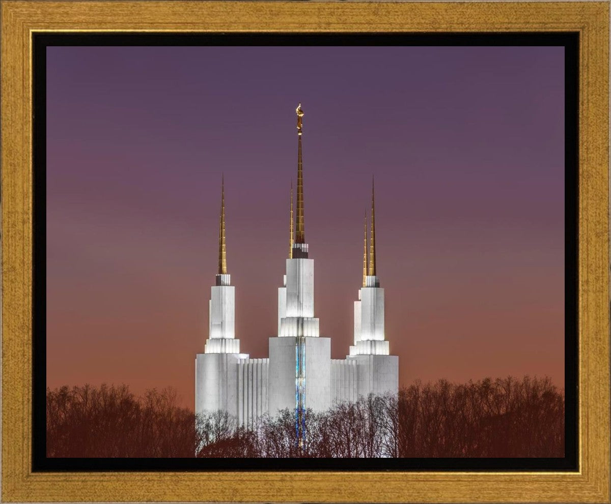 Washington DC Temple Evening Glow Gallery Wrap