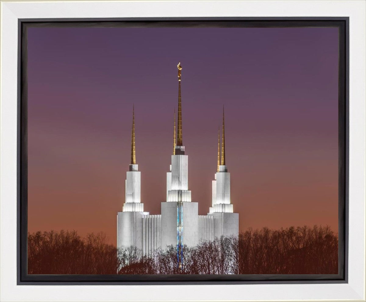 Washington DC Temple Evening Glow Gallery Wrap