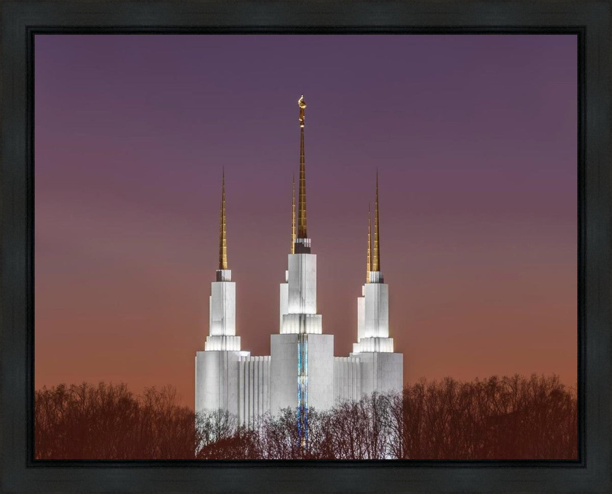 Washington DC Temple Evening Glow Gallery Wrap