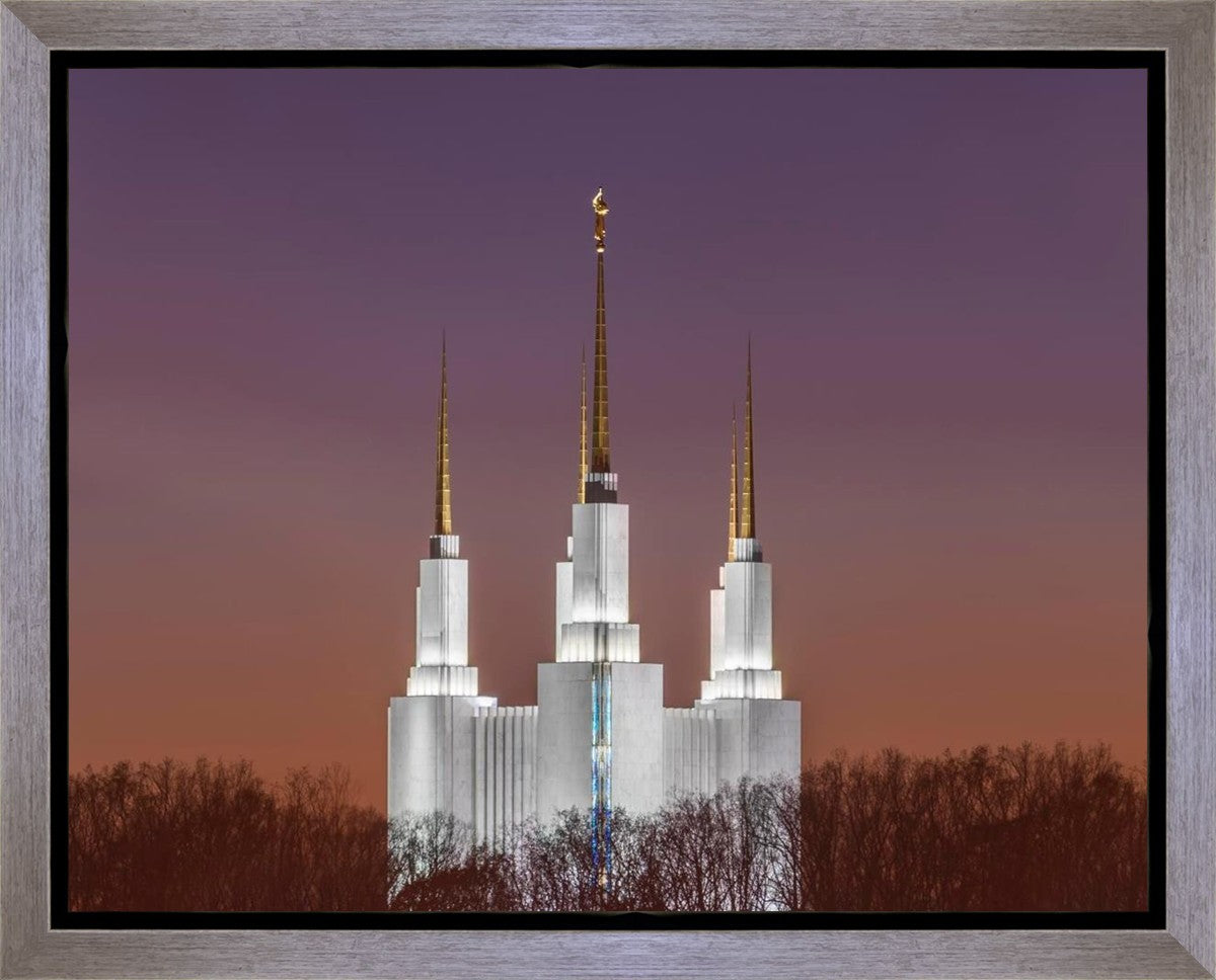 Washington DC Temple Evening Glow Gallery Wrap