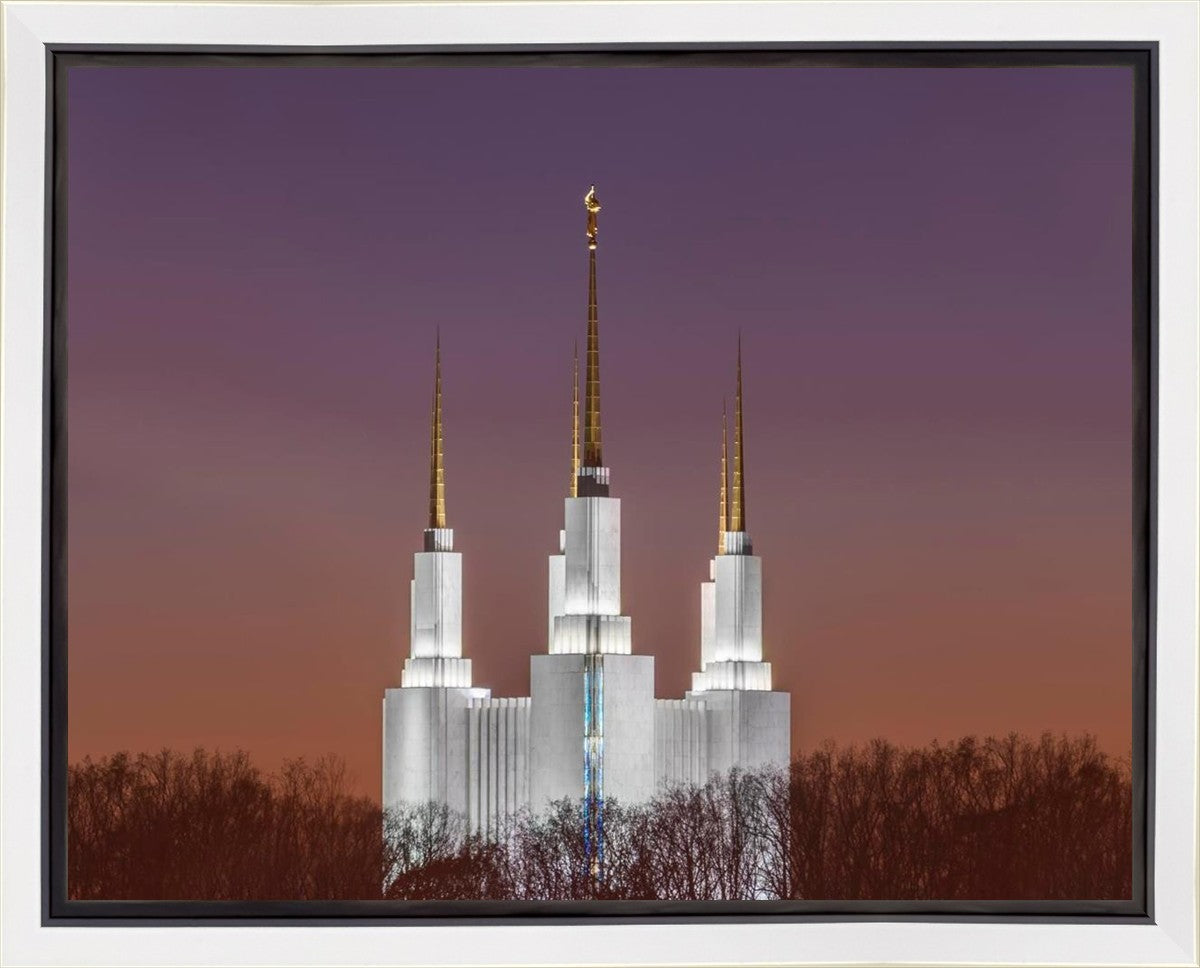 Washington DC Temple Evening Glow Gallery Wrap