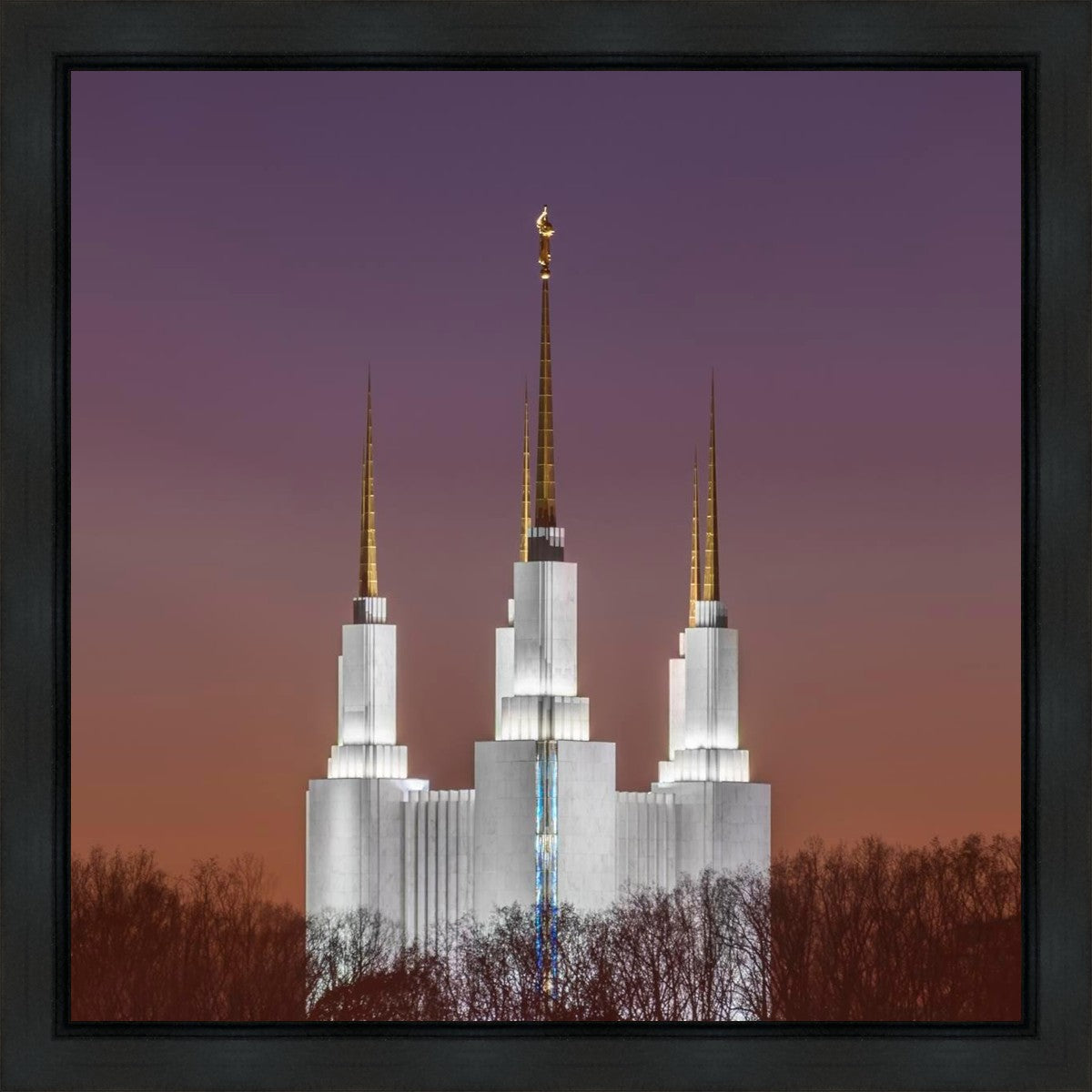 Washington DC Temple Evening Glow Gallery Wrap