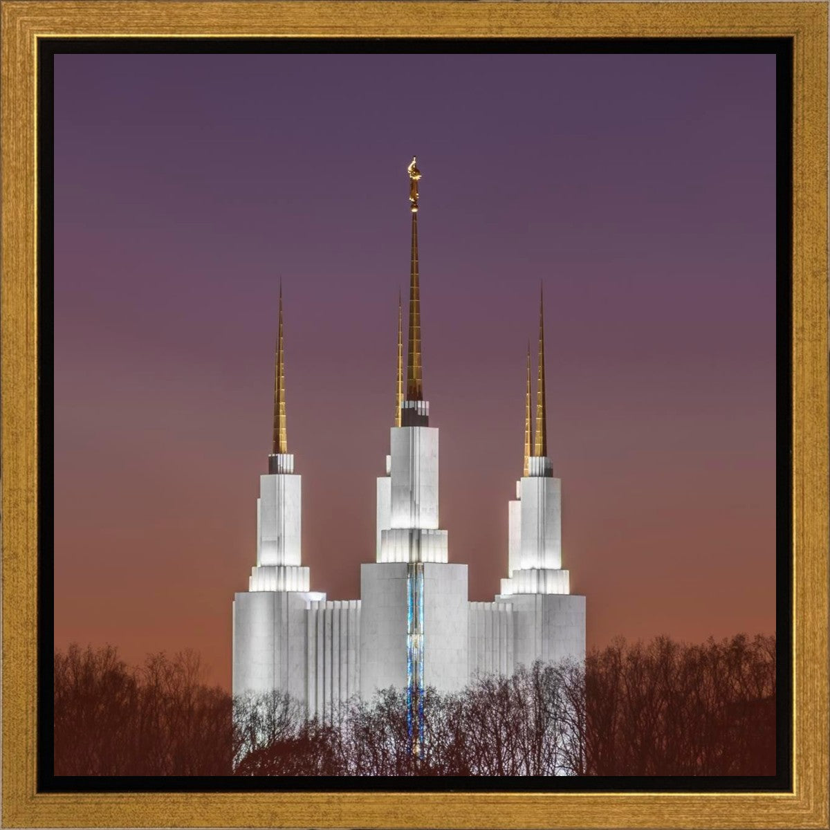 Washington DC Temple Evening Glow Gallery Wrap