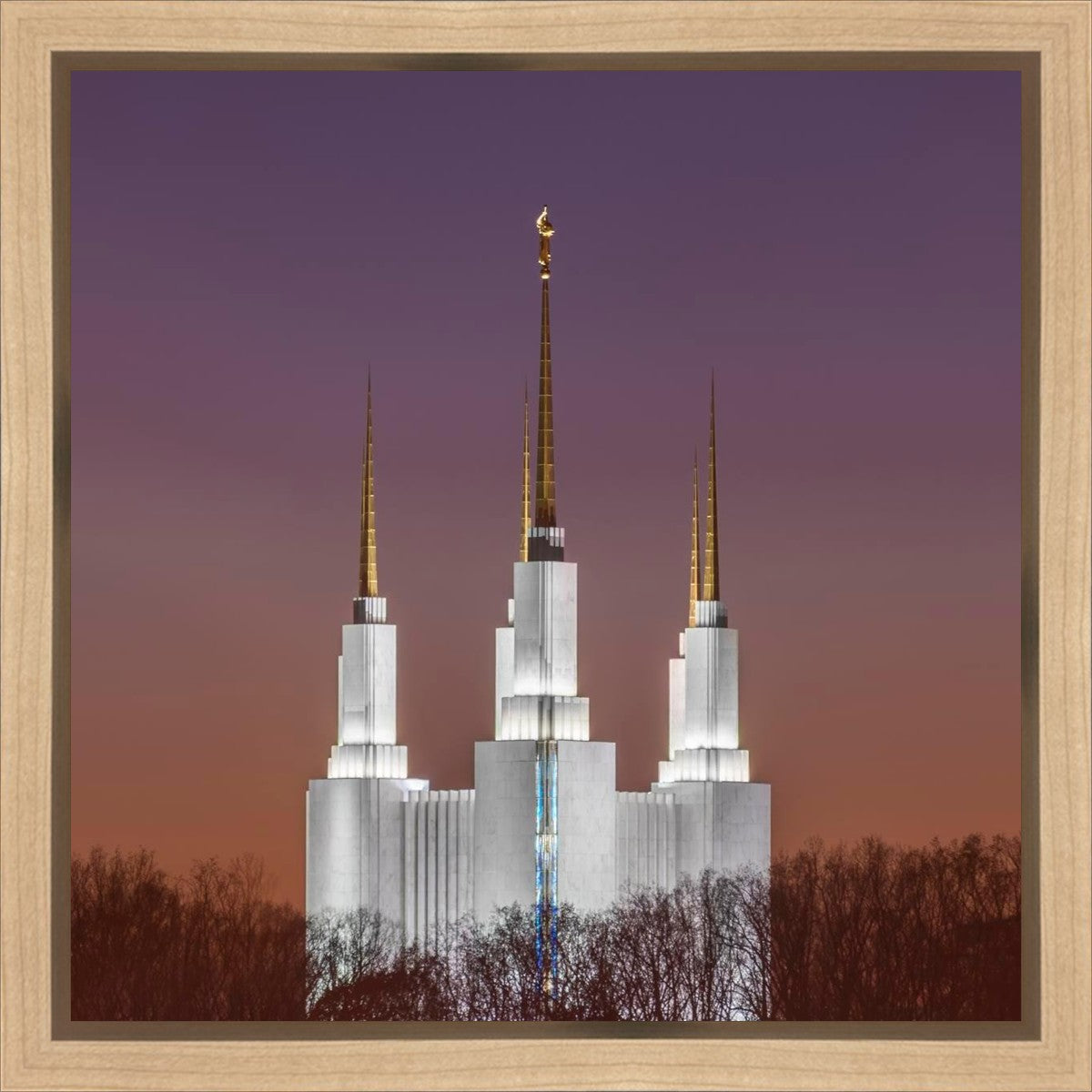 Washington DC Temple Evening Glow Gallery Wrap