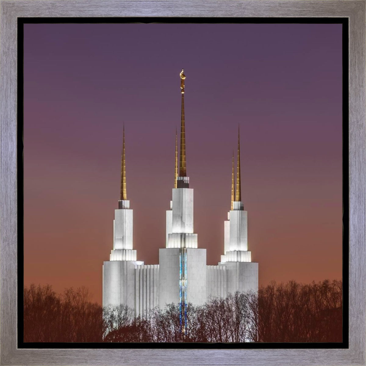 Washington DC Temple Evening Glow Gallery Wrap