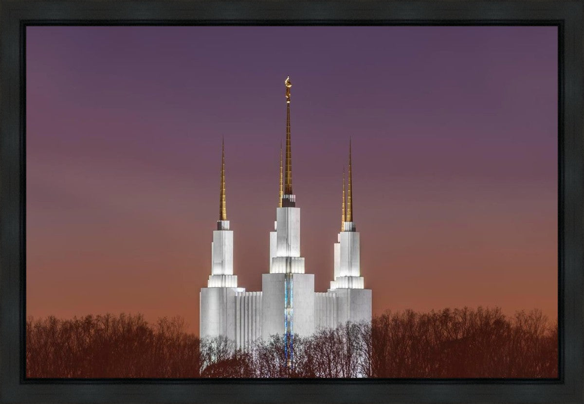 Washington DC Temple Evening Glow Gallery Wrap