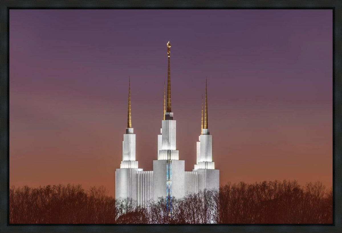 Washington DC Temple Evening Glow Gallery Wrap