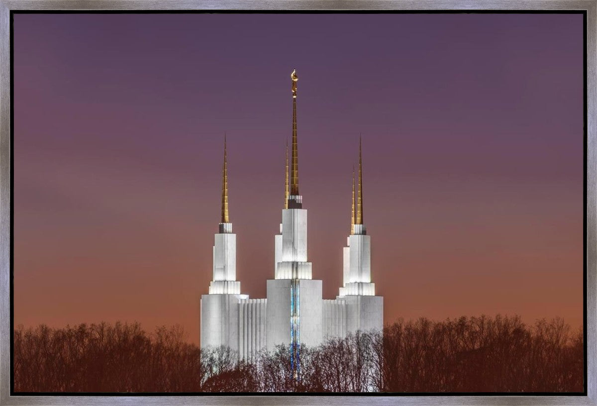 Washington DC Temple Evening Glow Gallery Wrap