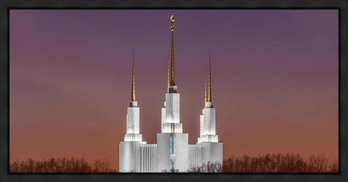Washington DC Temple Evening Glow Gallery Wrap