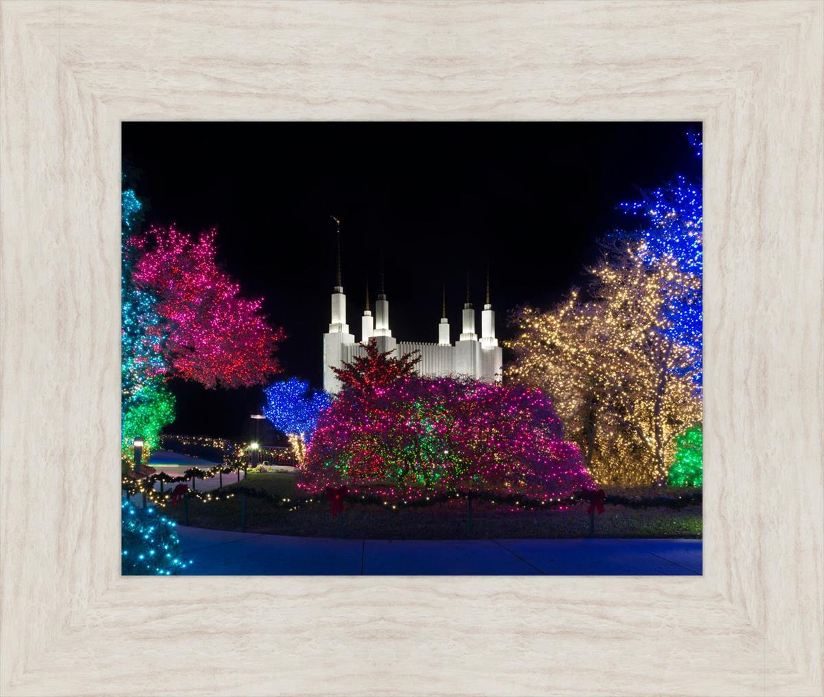 Washington DC Temple Colorful Christmas