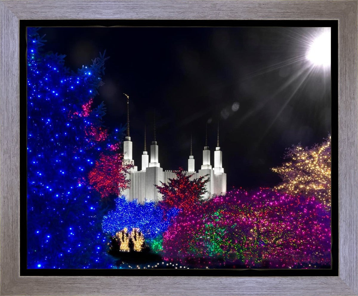 Washington DC Temple Christmas Spirit Gallery Wrap