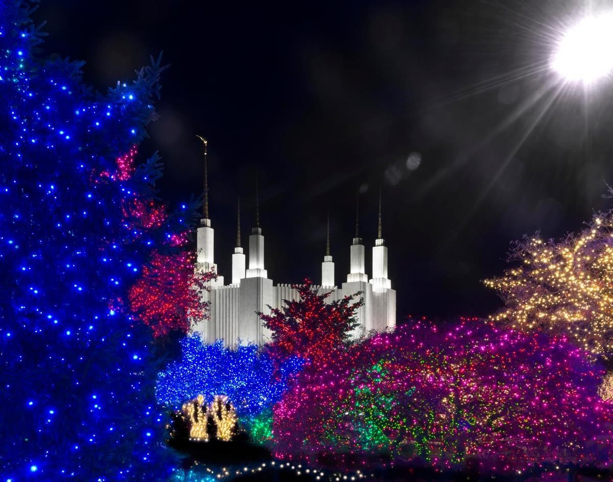 Washington DC Temple Christmas Spirit Gallery Wrap