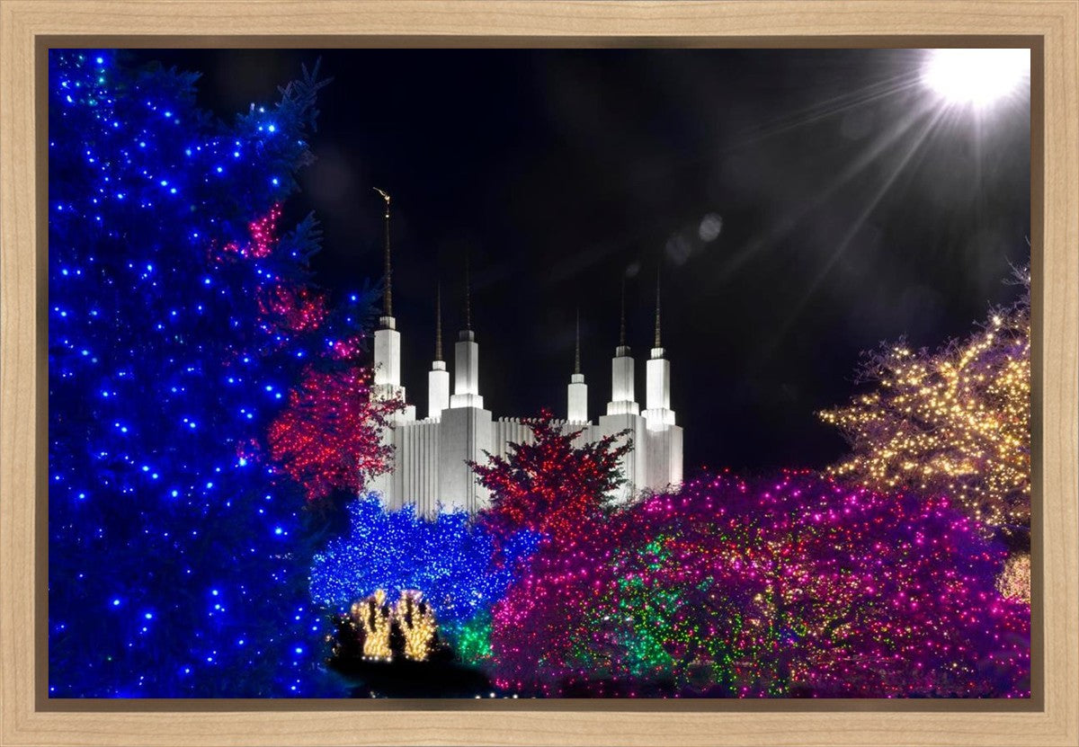 Washington DC Temple Christmas Spirit Gallery Wrap