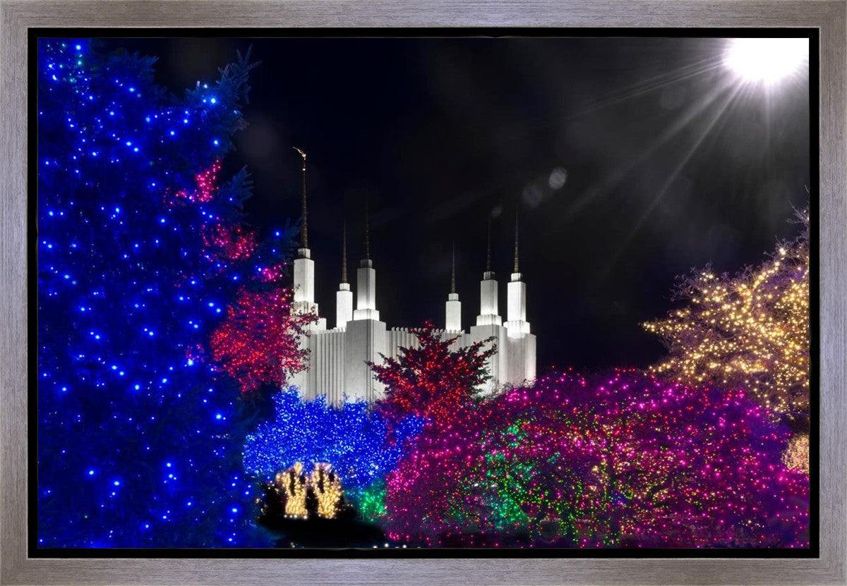 Washington DC Temple Christmas Spirit Gallery Wrap