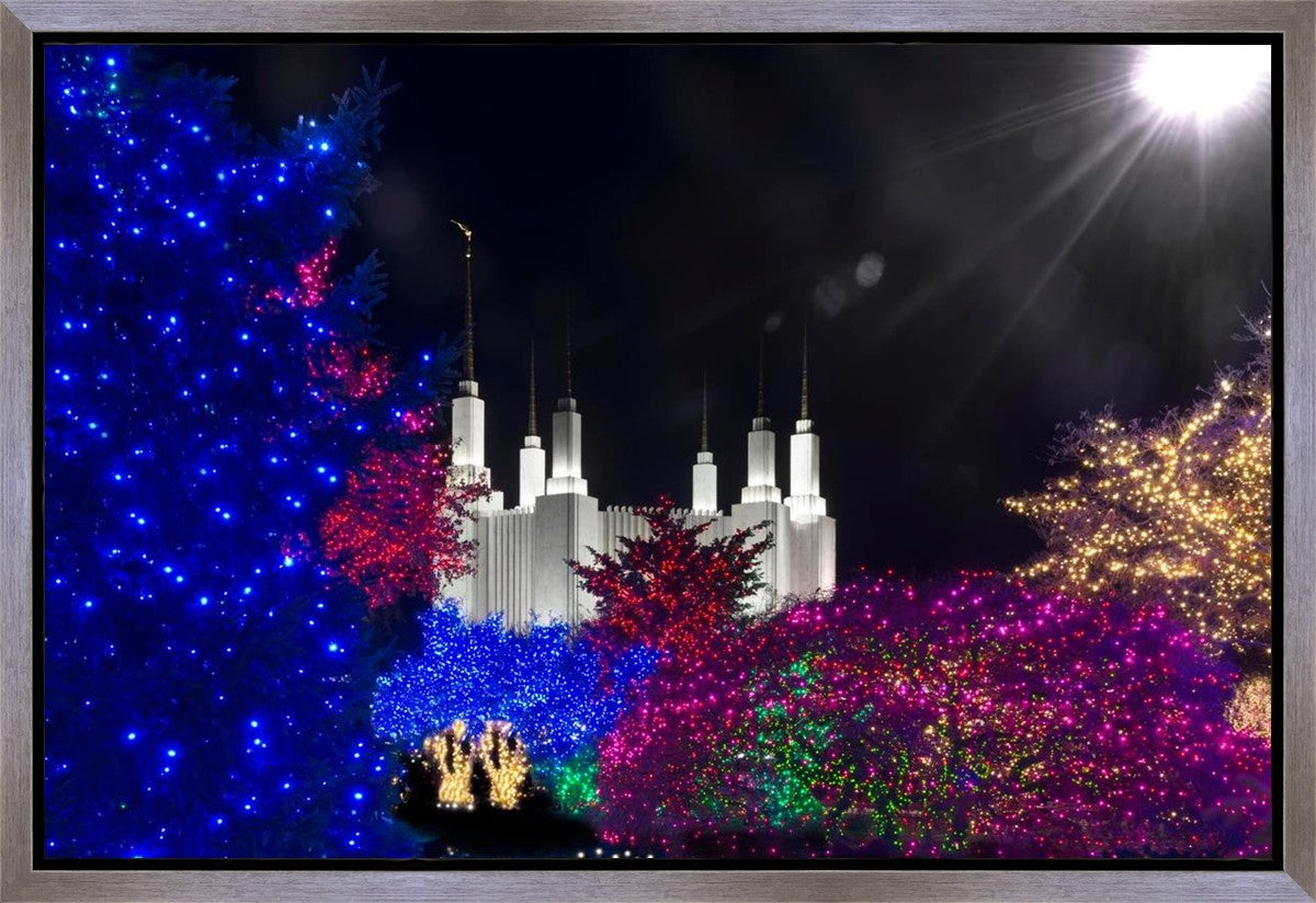 Washington DC Temple Christmas Spirit Gallery Wrap