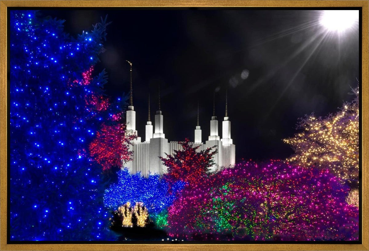 Washington DC Temple Christmas Spirit Gallery Wrap