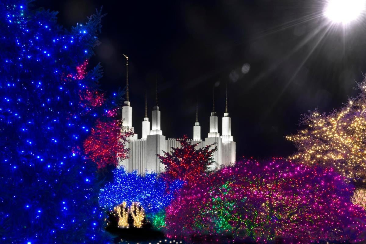 Washington DC Temple Christmas Spirit Gallery Wrap