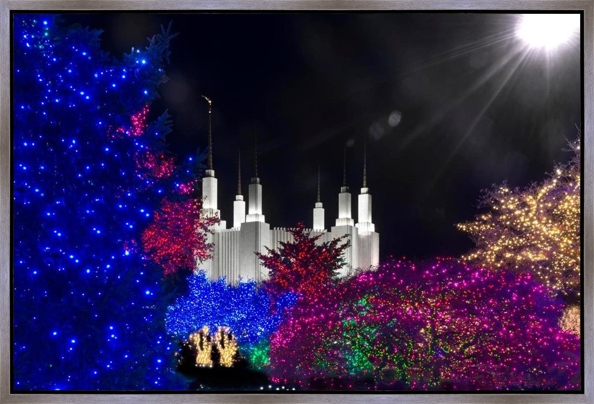 Washington DC Temple Christmas Spirit Gallery Wrap