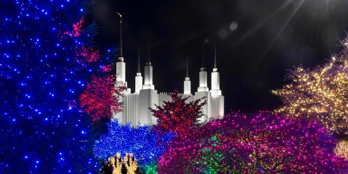 Washington DC Temple Christmas Spirit Gallery Wrap