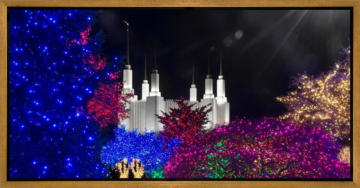 Washington DC Temple Christmas Spirit Gallery Wrap
