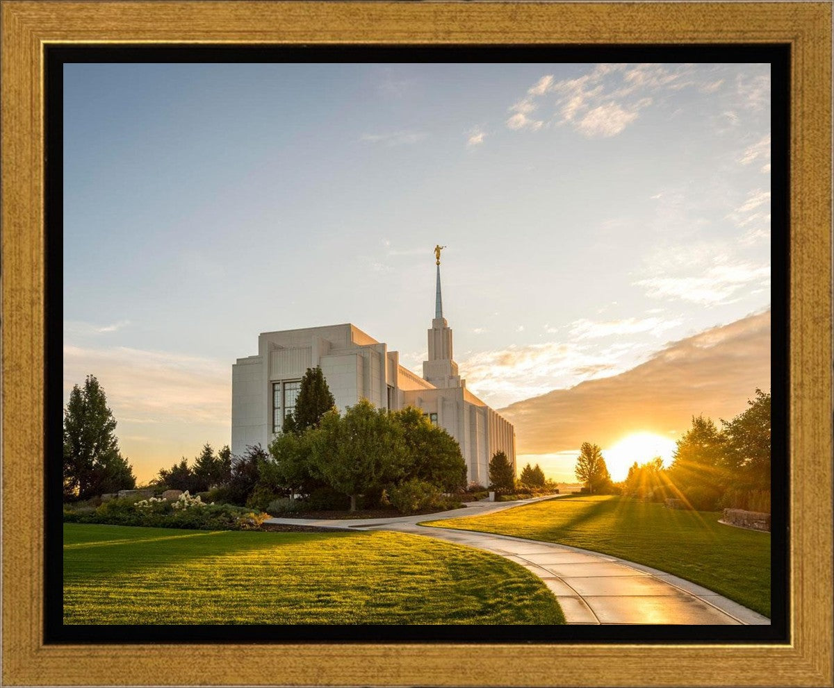 Twin Falls Temple Morning Light Gallery Wrap