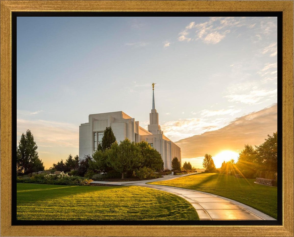 Twin Falls Temple Morning Light Gallery Wrap