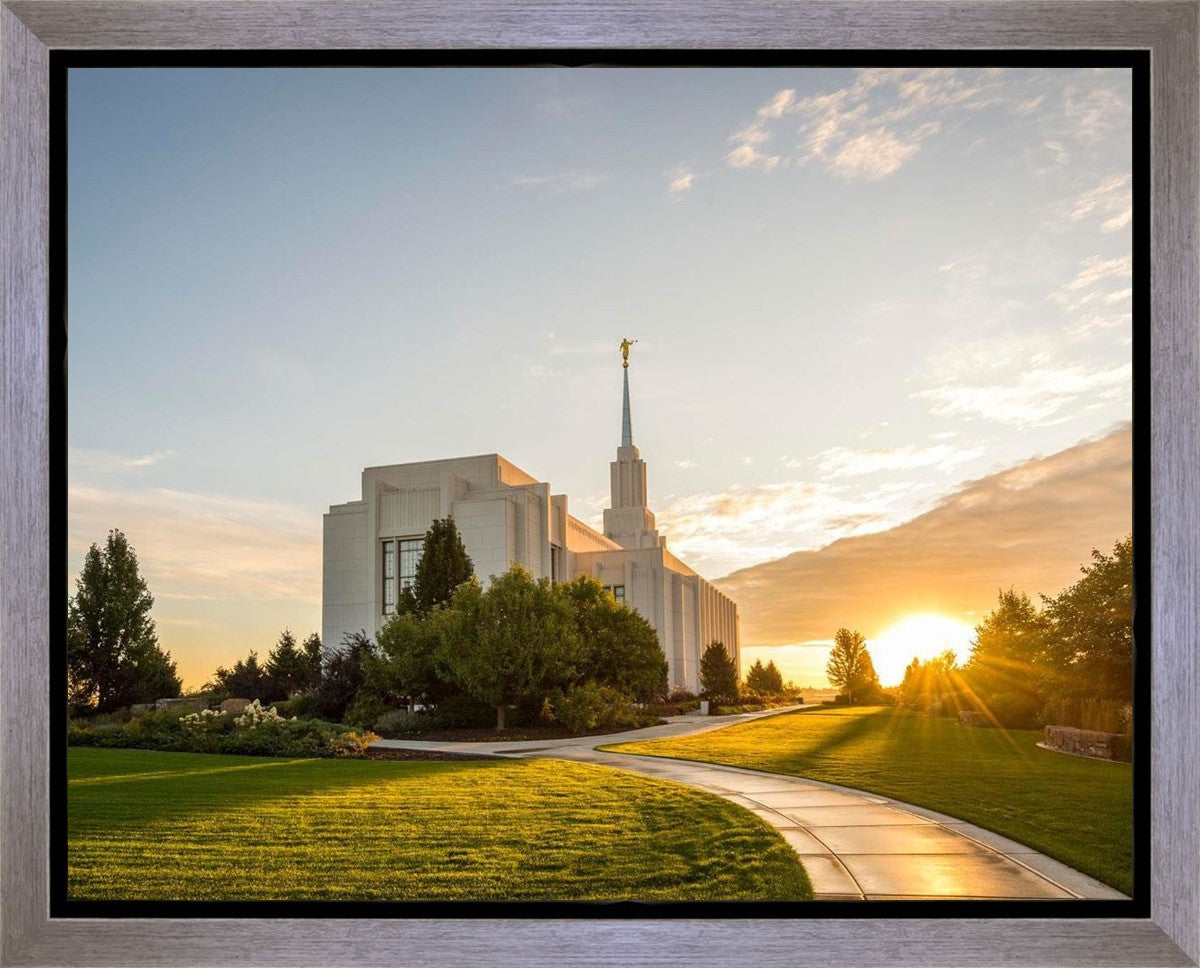 Twin Falls Temple Morning Light Gallery Wrap