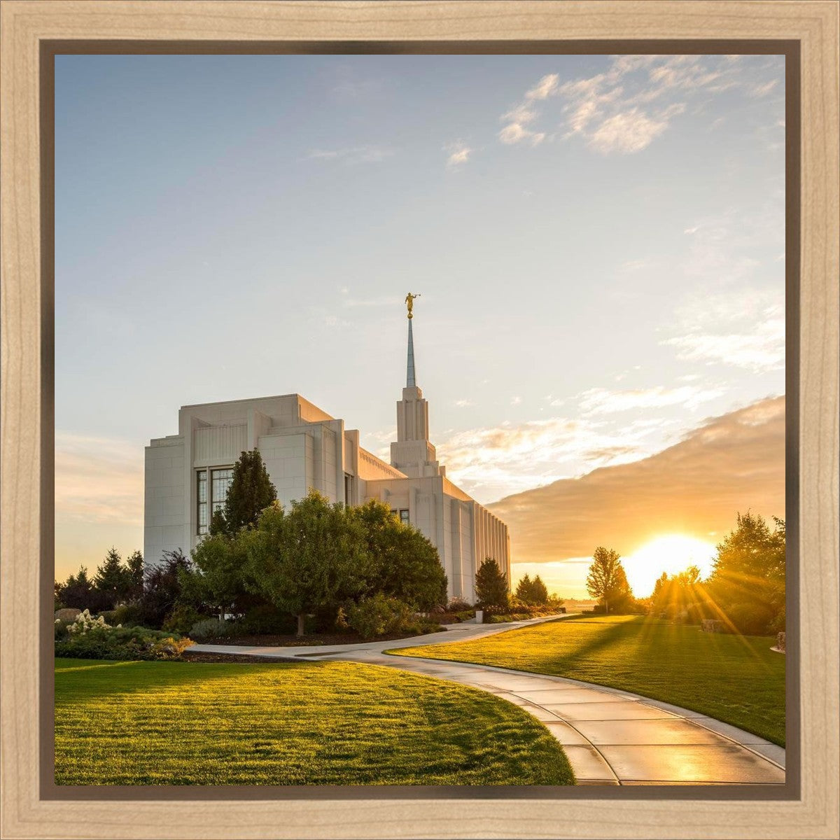 Twin Falls Temple Morning Light Gallery Wrap