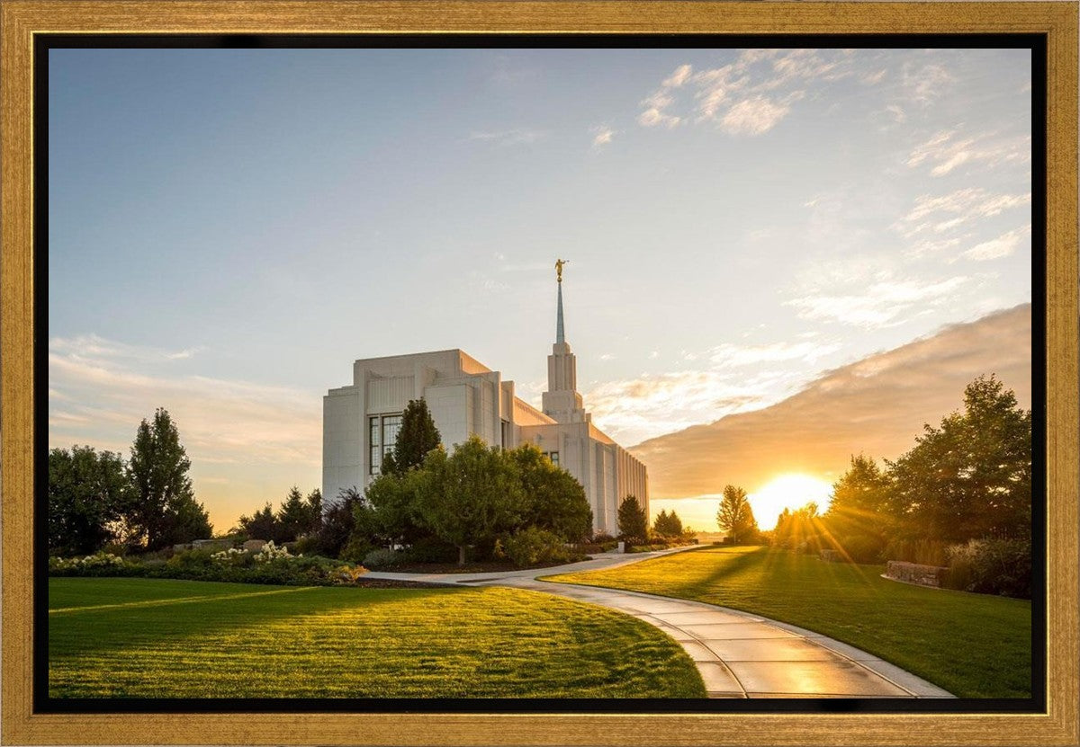 Twin Falls Temple Morning Light Gallery Wrap
