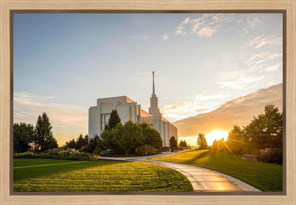 Twin Falls Temple Morning Light Gallery Wrap
