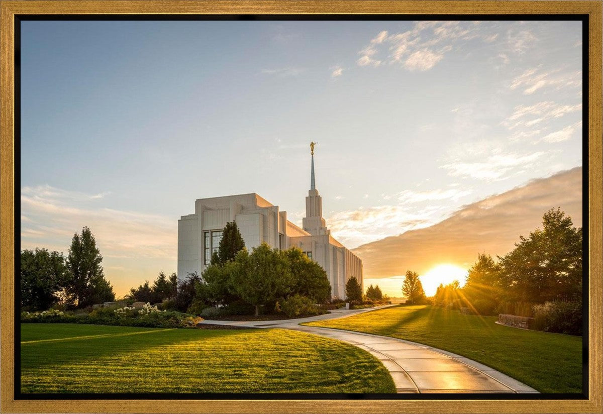 Twin Falls Temple Morning Light Gallery Wrap