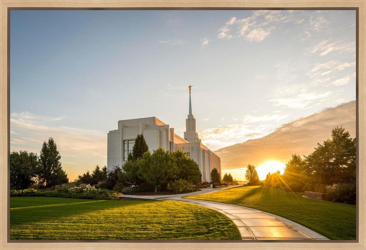 Twin Falls Temple Morning Light Gallery Wrap