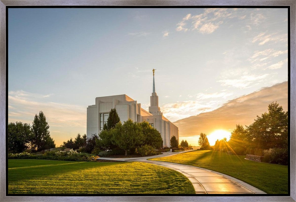Twin Falls Temple Morning Light Gallery Wrap
