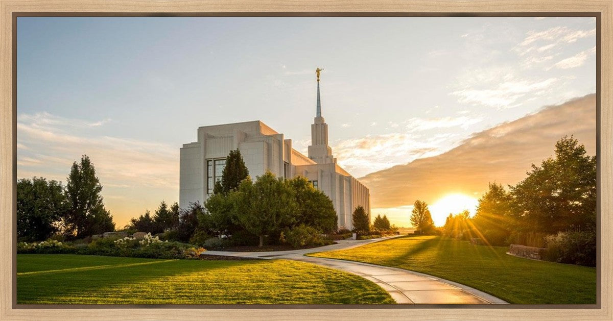 Twin Falls Temple Morning Light Gallery Wrap