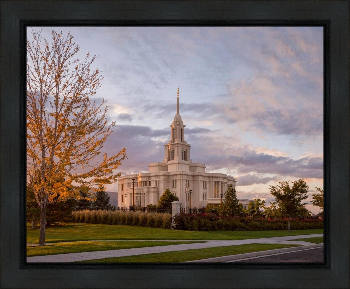 Payson Temple Autumn Light Gallery Wrap